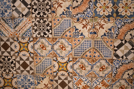 Seamless ceramic tiles wall and floor decoration patterns. Can be used for wallpaper, pattern fills, web page background,surface textures.の写真素材