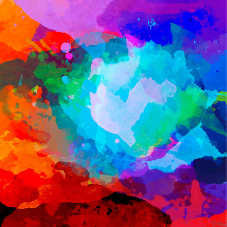 Abstract watercolor palette of  blue colors, mix color,vector illustration,a mixture of colors, stains with a spray of water colors, the author s work のイラスト素材