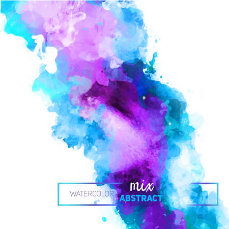 Vector abstract watercolor palette of mix colors, a mixture of colors, stains with a spray of water colors, the author's work.のイラスト素材