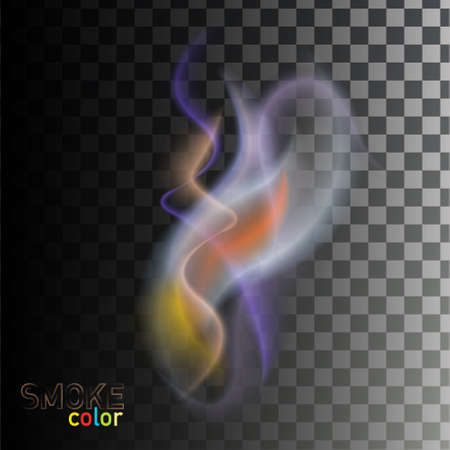 Transparent colored smoke. Vector mesh style.のイラスト素材