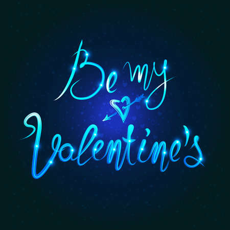 Be my Valentine's  lettering backgroundのイラスト素材
