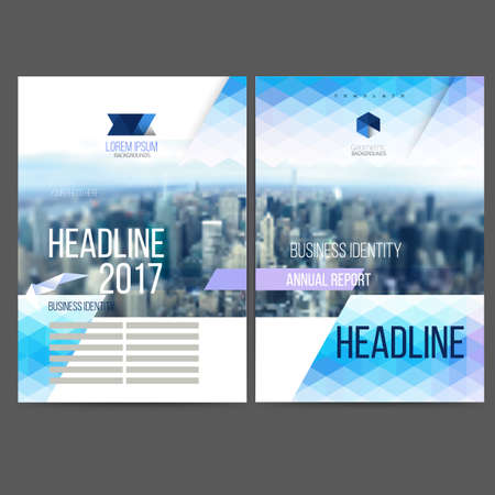 Vector template design annual report 2017, brochure, web sites, page, leaflet cover presentation, abstract design, layout with colorful picture,  text separately for you.のイラスト素材