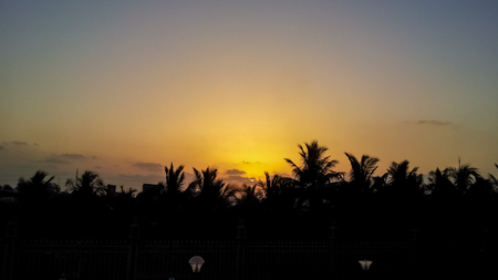 Hindu Temple Sunsetの写真素材