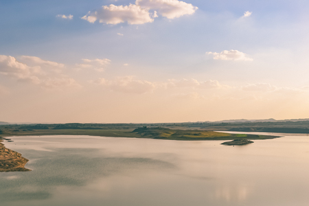 Sky Reflection on a Lakeの写真素材