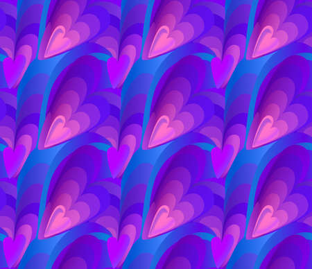 Abstract seamless pattern with hearts.のイラスト素材