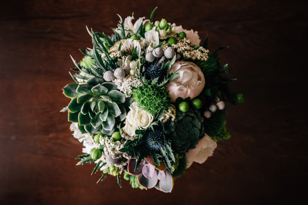 the bride's bouquet, bunch of flowersの写真素材