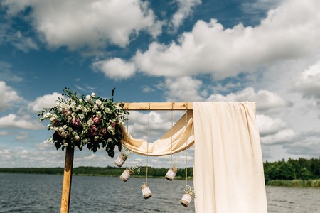 decorations wedding ceremony, rusticの写真素材