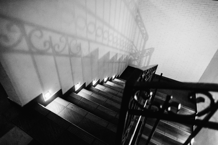 ladder down indoorsの写真素材