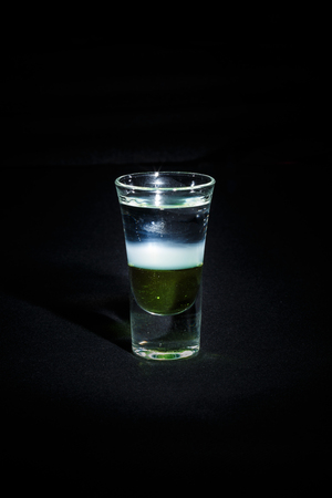 cocktail on a black background, isolatedの写真素材
