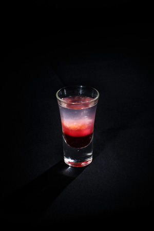 cocktail on a black background, isolatedの写真素材