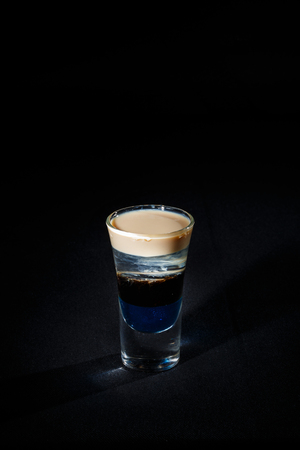 cocktail on a black background, isolatedの写真素材