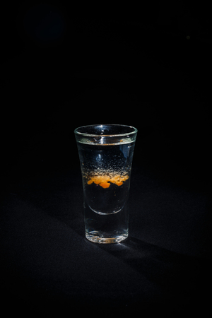 cocktail on a black background, isolatedの写真素材