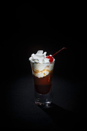 cocktail on a black background, isolatedの写真素材