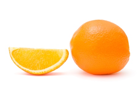 orange with sliceの写真素材