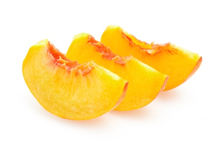 peach slicesの写真素材