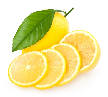 sliced lemonの写真素材