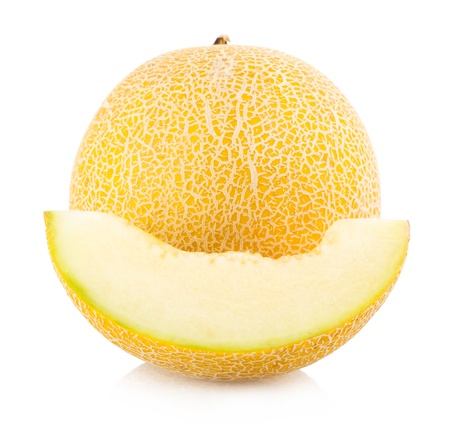 melon with a sliceの写真素材