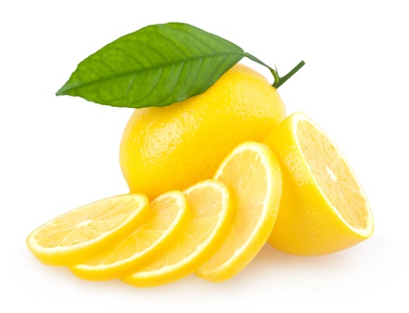 sliced lemonの写真素材