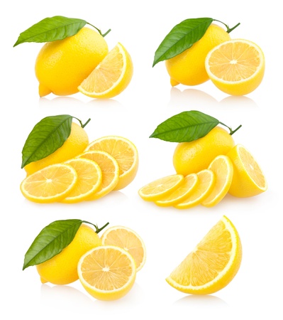 set of 6 lemon imagesの写真素材