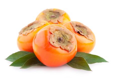 ripe persimmonsの写真素材