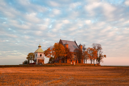 Medieval church in Synkavichy, Belarusの写真素材