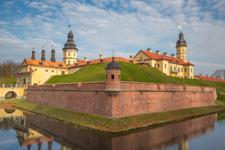 Medieval castle in Niasvizh, Belarusのeditorial素材