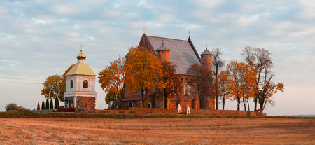 Medieval church in Synkavichy, Belarusの写真素材