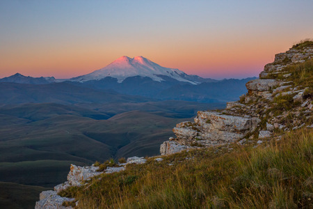 Mount Elbrus in the morning