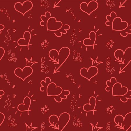 Valentine seamless pattern with hearts. Perfect for wallpapers, web page backgrounds, textiles,...