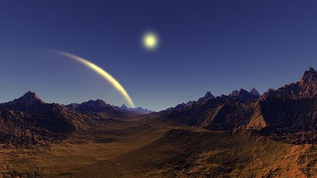 alien landscapeの写真素材