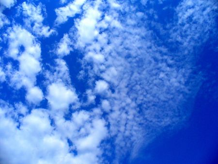 blu sky and cloudsの写真素材