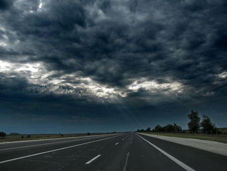 stormy cloudsの写真素材
