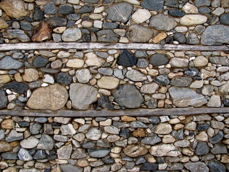 old stone wallの写真素材