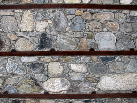 old stone wallの写真素材