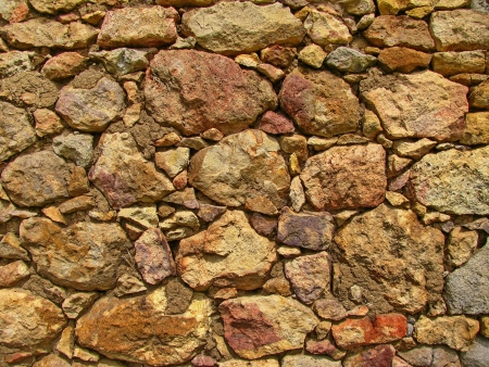ancient stone wallの写真素材