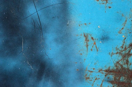 old blue metal textureの写真素材