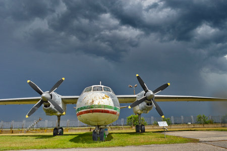 Military aircraft at the National Aviation and Space Museum in Krumovo, Plovdiv.の写真素材