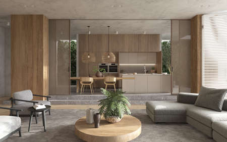 Minimalism modern interior Scandinavian design.の写真素材