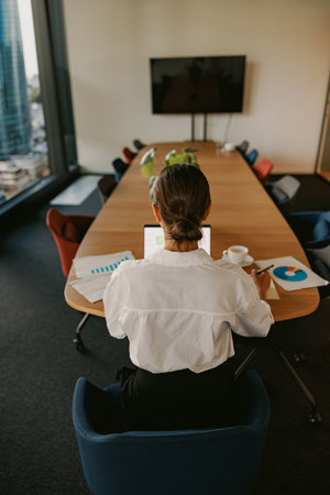 A Business Meeting in a Modern Office Focused on Collaboration and Strategic Planning