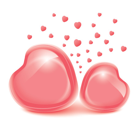 Love heart  Valentines day Frames for photos You can insert a photos into the layers  Vector eps 10のイラスト素材