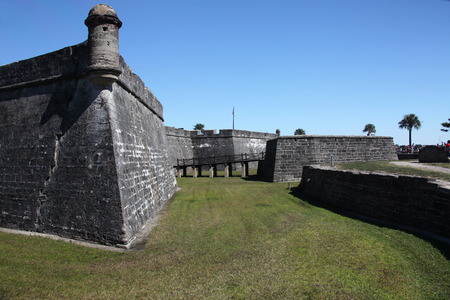 National monument Castillo de San Marcos in st Augustineのeditorial素材