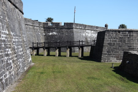 National monument Castillo de San Marcos in st Augustineのeditorial素材