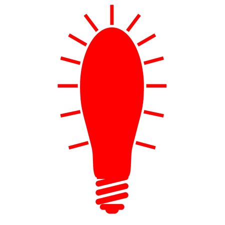 bulb on white のイラスト素材