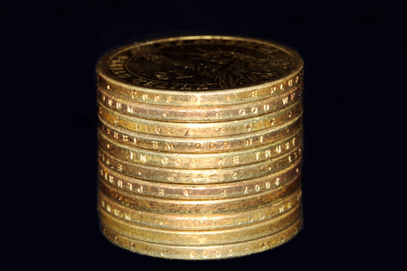one US dollar coinsの写真素材