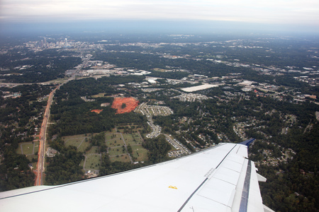 view from airplaneの写真素材