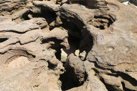 sand rock grotto on the Atlantic coast of Floridaの写真素材