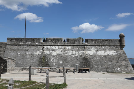 The Castillo de San Marcos is the oldest masonry fort in the continental United States, located on the western shore of Matanzas Bay in the city of St. Augustine, Florida.のeditorial素材