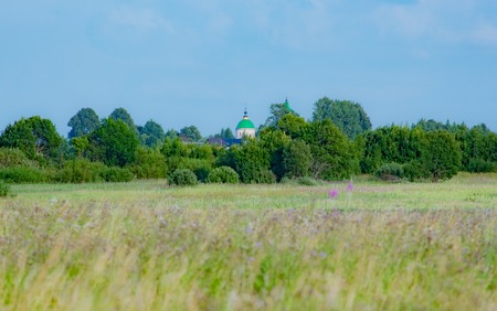 Church on the edge of the village.の写真素材
