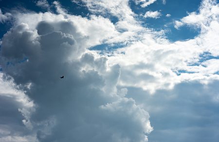 The beauty of Russian nature, Beautiful blue clouds.の写真素材