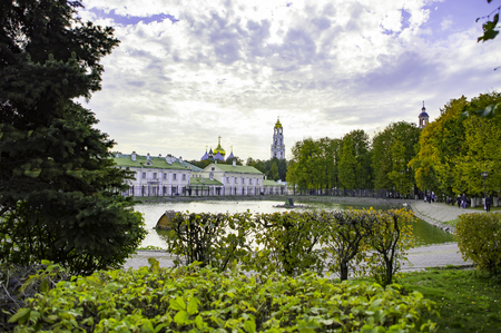 architecture Sergiev Posad 2018.Sergiev Posad, a Church with beautiful Golden domes.の写真素材